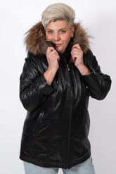 Women's winter leather jacket Siana